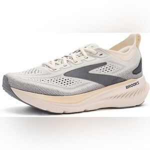Brooks Cream and Gray Athletic Sneakers